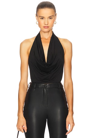 Ayanna Deep Halter Top Alice + Olivia