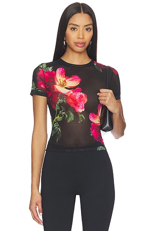 Tess Crew Neck Tee Alice + Olivia