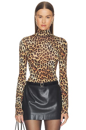 Delaina Longsleeve Turtleneck Top Alice + Olivia