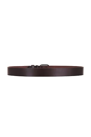 ALLSAINTS 32mm Belt With Metal Logo Keeper in Brown