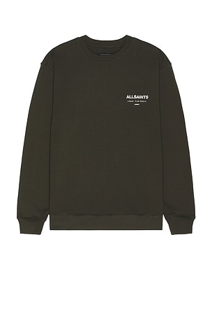 ALLSAINTS Underground Crewneck Sweatshirt in Dark Green