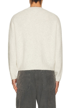 ALLSAINTS Curv Crew Neck Sweater in White. Size XL/1X. Also