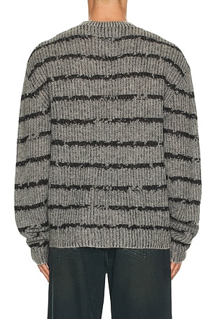 ALLSAINTS Dissolved Crew Neck Sweater in Grey. Size XL/1X. Also