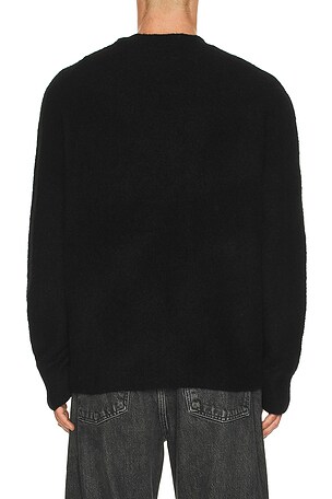 ALLSAINTS Ridges Crew Neck Sweater in Black. Size XL/1X. Also