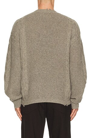ALLSAINTS Tenter Crew Neck Sweater in Brown. Size XL/1X. Also