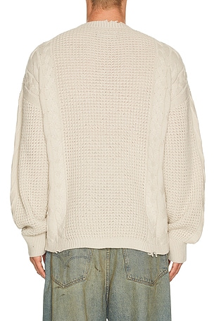 ALLSAINTS Tenter Crew Sweater in White
