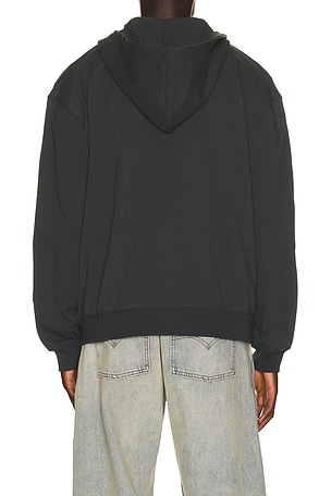 ALLSAINTS Xander Zip Through Hoodie in Grey
