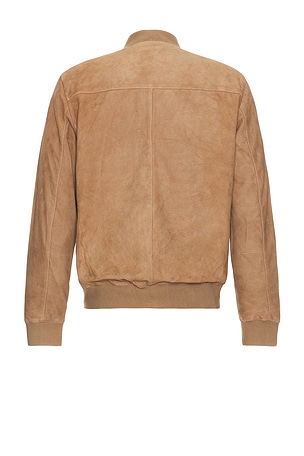 ALLSAINTS Kemble Suede Bomber in Tan