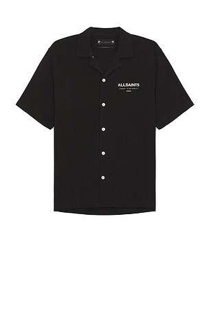 ALLSAINTS Underground Short Sleeve Shirt in Black