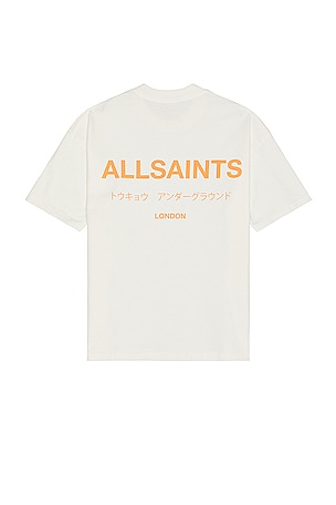 ALLSAINTS Underground Short Sleeve T-shirt in Ashen White