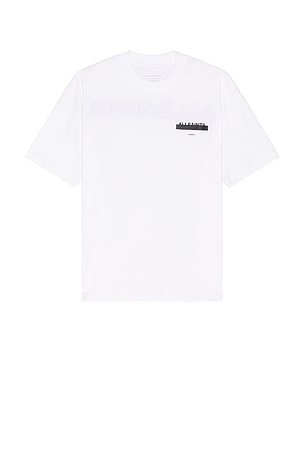 ALLSAINTS Redact Short Sleeve Crew in White