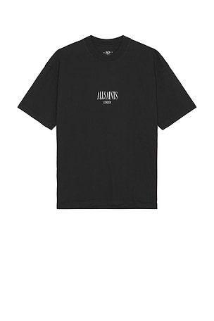 ALLSAINTS Twilight Short Sleeve Crew in Black