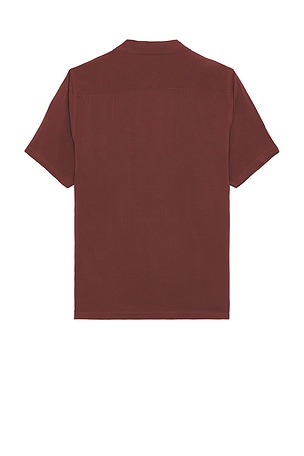 ALLSAINTS Venice Short Sleeve Shirt in Burgundy