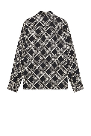 ALLSAINTS Grid Long Sleeve Shirt in Black