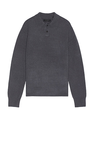 Statten Long Sleeve Polo ALLSAINTS