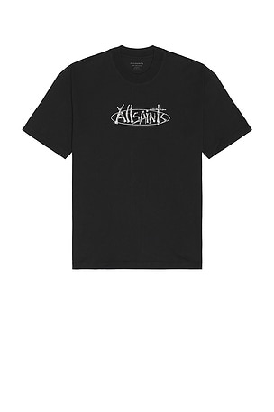 ALLSAINTS Sternum Short Sleeve Crew in Black