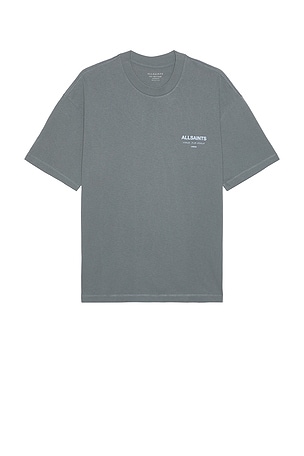 ALLSAINTS Underground Short Sleeve Crew in Blue