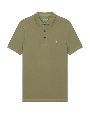 ALLSAINTS Reform Short Sleeve Polo 2 Pack in Green,Navy