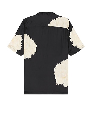 ALLSAINTS Fleur Camp Shirt in Black