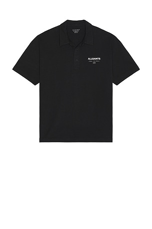 ALLSAINTS Underground Polo Shirt in Black