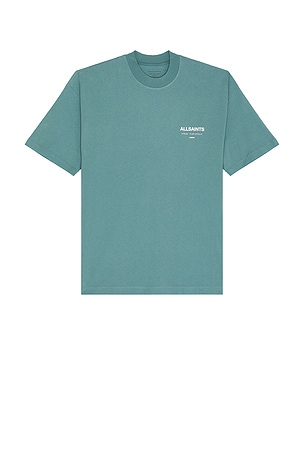 ALLSAINTS Underground Crew Neck Tee in Teal