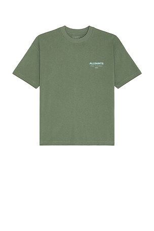 ALLSAINTS Underground Crew Neck Tee in Sage
