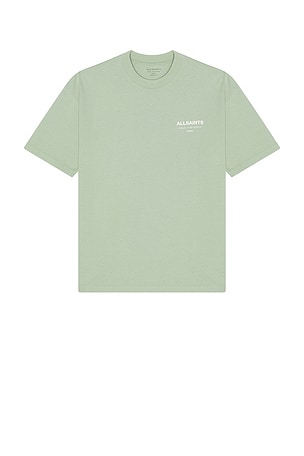 ALLSAINTS Underground Crew Neck Tee in Sage