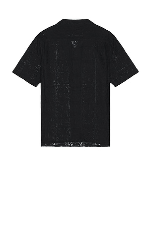 ALLSAINTS Netley Short Sleeve Shirt in Black. Size XL/1X. Also