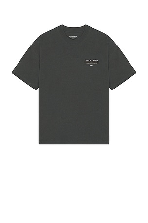 ALLSAINTS Redact Crew Neck Tee in Slate