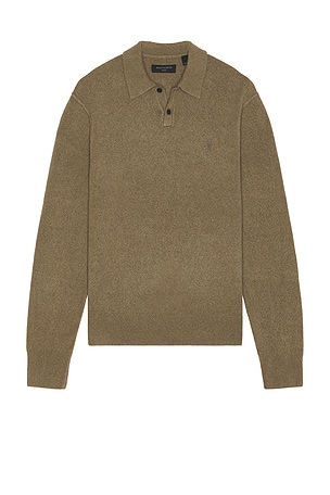 Statten Long Sleeve Polo ALLSAINTS