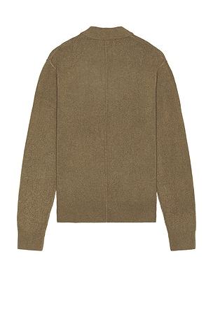 ALLSAINTS Statten Long Sleeve Polo in Olive