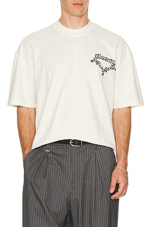 ALLSAINTS Drip Crew Neck Tee in White. Size XL/1X. Also