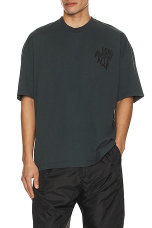 ALLSAINTS Orlando Crew Tee in Blue. Size XL/1X. Also