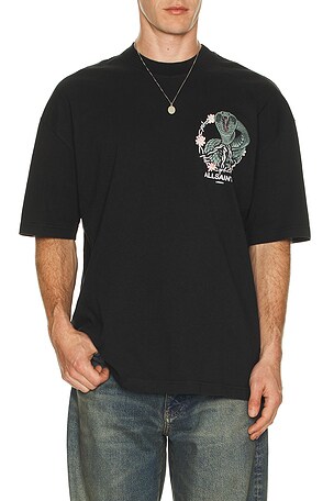 ALLSAINTS Snakebite Tee in Black