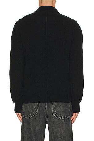 ALLSAINTS Statten Long Sleeve Polo in Black