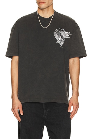 ALLSAINTS Mysteries Tee in Charcoal. Size XL/1X. Also