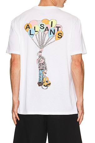 Lofty Short Sleeve Crew in Optic White ALLSAINTS