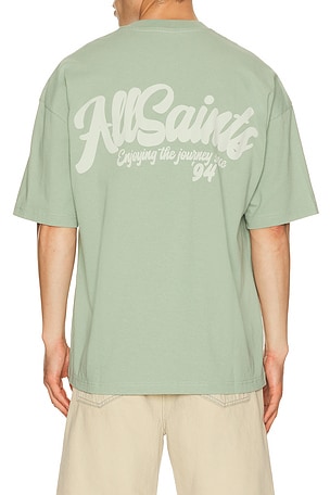 ALLSAINTS Odyssey Crew Tee in Sage