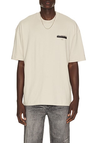 ALLSAINTS Redact Crew Neck Tee in Cream