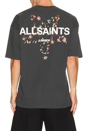 ALLSAINTS Pentacle Crew Neck Tee in Black