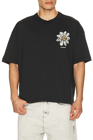 ALLSAINTS Petals Tee in Black