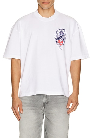ALLSAINTS Scimitar Short Sleeve Tee in White