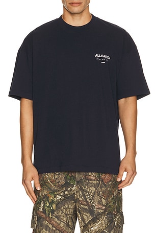ALLSAINTS Underground Crew Tee in Blue