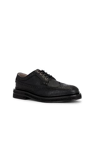 ALLSAINTS Escher Brogue Shoe in Black. Size 9. Also