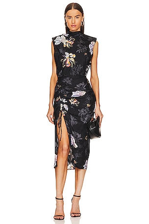 chinese dress ladies AllSaints Womens LILI Maxi Dress Black 0 at Amazon Women's Clothing store main image 1