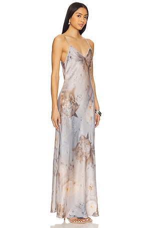 ALLSAINTS Bryony Maxi Dress in Grey,Taupe