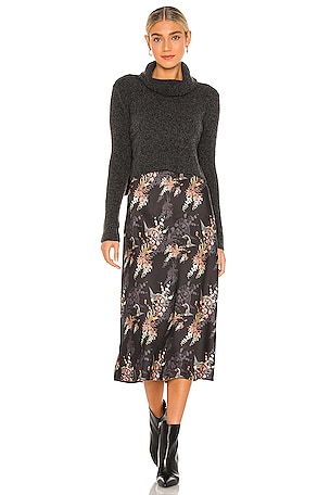 ROBE MI-LONGUE TIERNY ALLSAINTS