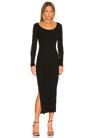 ALLSAINTS Rina Long Sleeve Dress in Black | REVOLVE