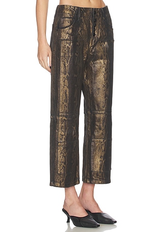 ALLSAINTS Tay Carpenter Jean in Metallic Gold