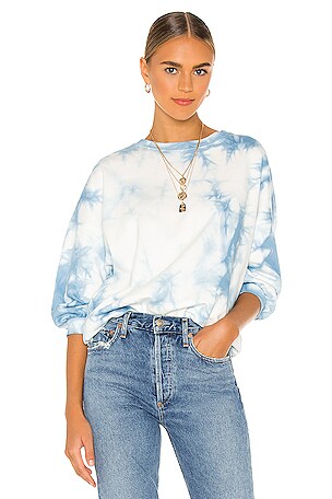 ALLSAINTS Storn Tie Dye Sweatshirt in Chalk Blue REVOLVE